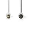 CAVO ANTENNA NEDIS CSGP40000WT15 DOPPIA SCHERMATURA MASCHIO/FEMMINA BIANCO LUNGHEZZA 1,5 METRO